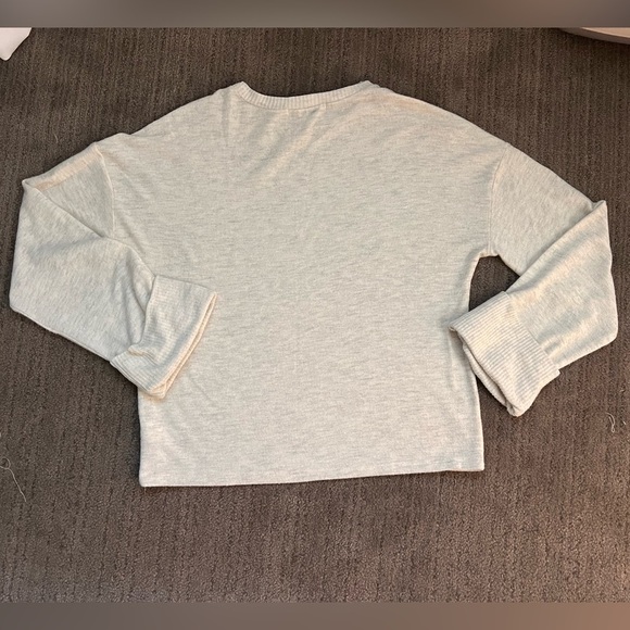 PROJECT SOCIAL T - Women’s Cream Cuffed CrewNeck Sweater - Size Small - Picture 4 of 7